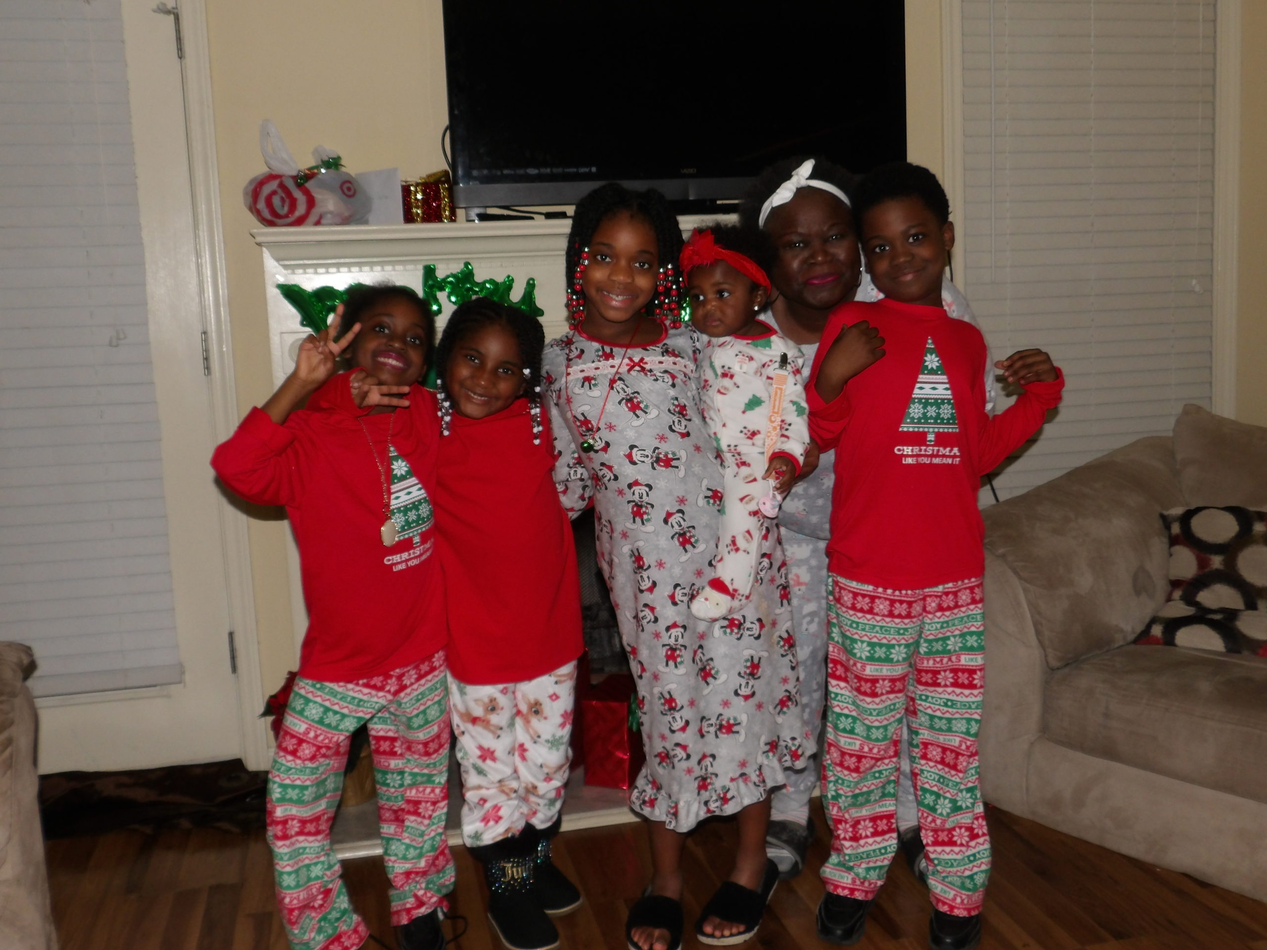 My crew for the Christmas pajamas shindig