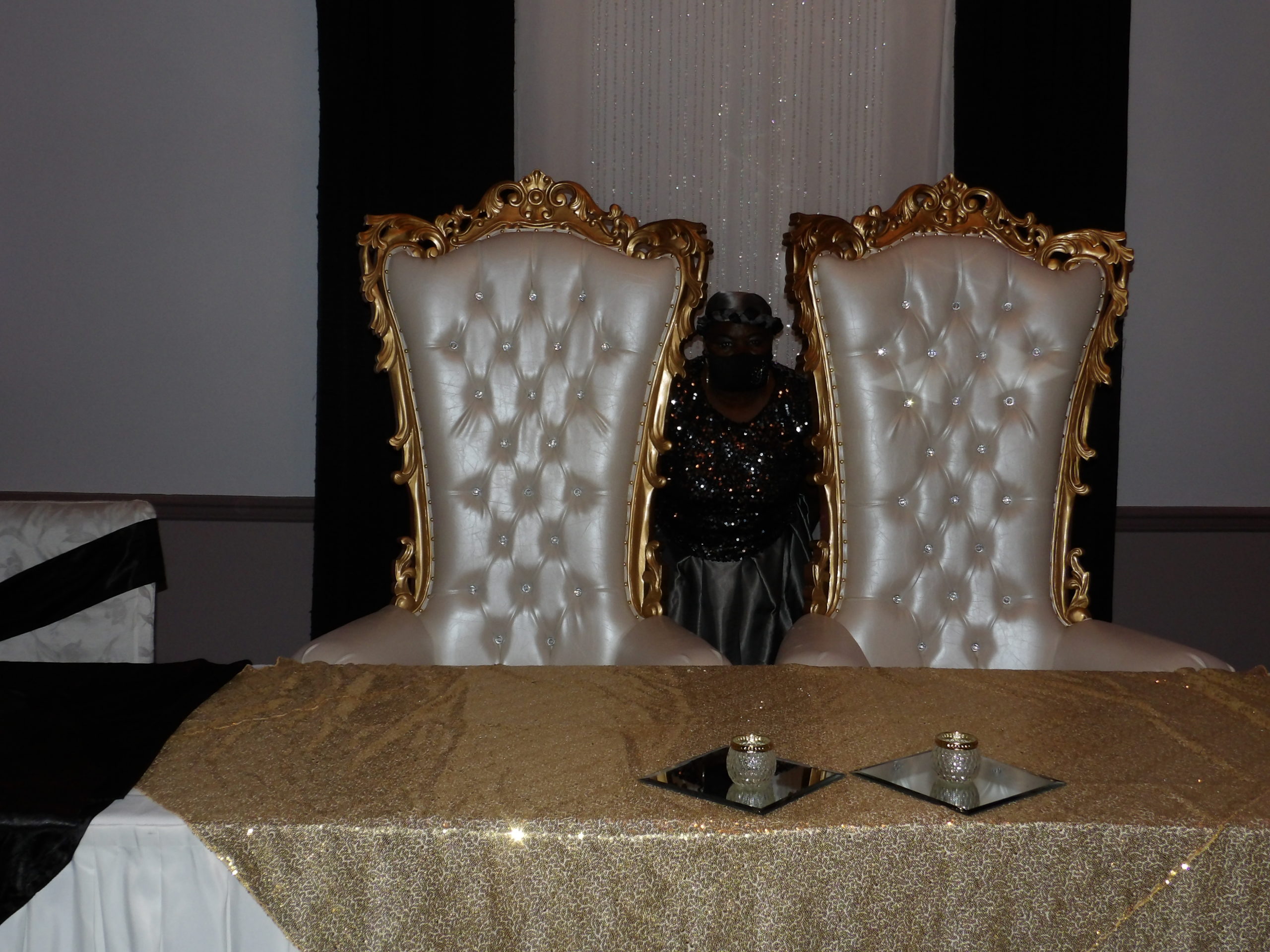 King and Queen throne for Adult Prom