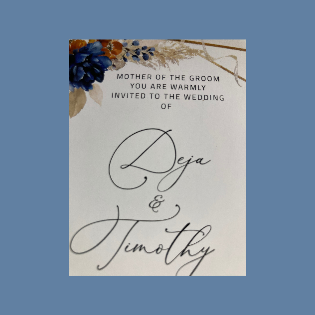 Mother of the Groom invitation